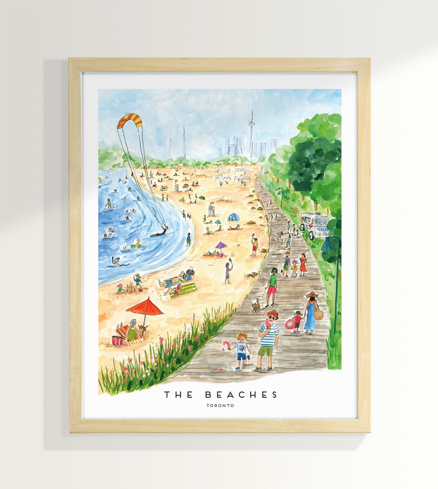 Toronto Beaches 8x10 inch Art Print