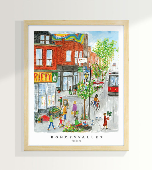 Toronto Roncesvalles 8x10 inch Art Print