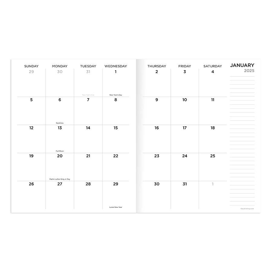 2025 Beyond the Pale Yellow Medium Monthly Planner