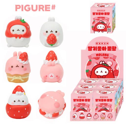 Molang loves strawberries Random Figure Box - Lucia's K-Wonderland