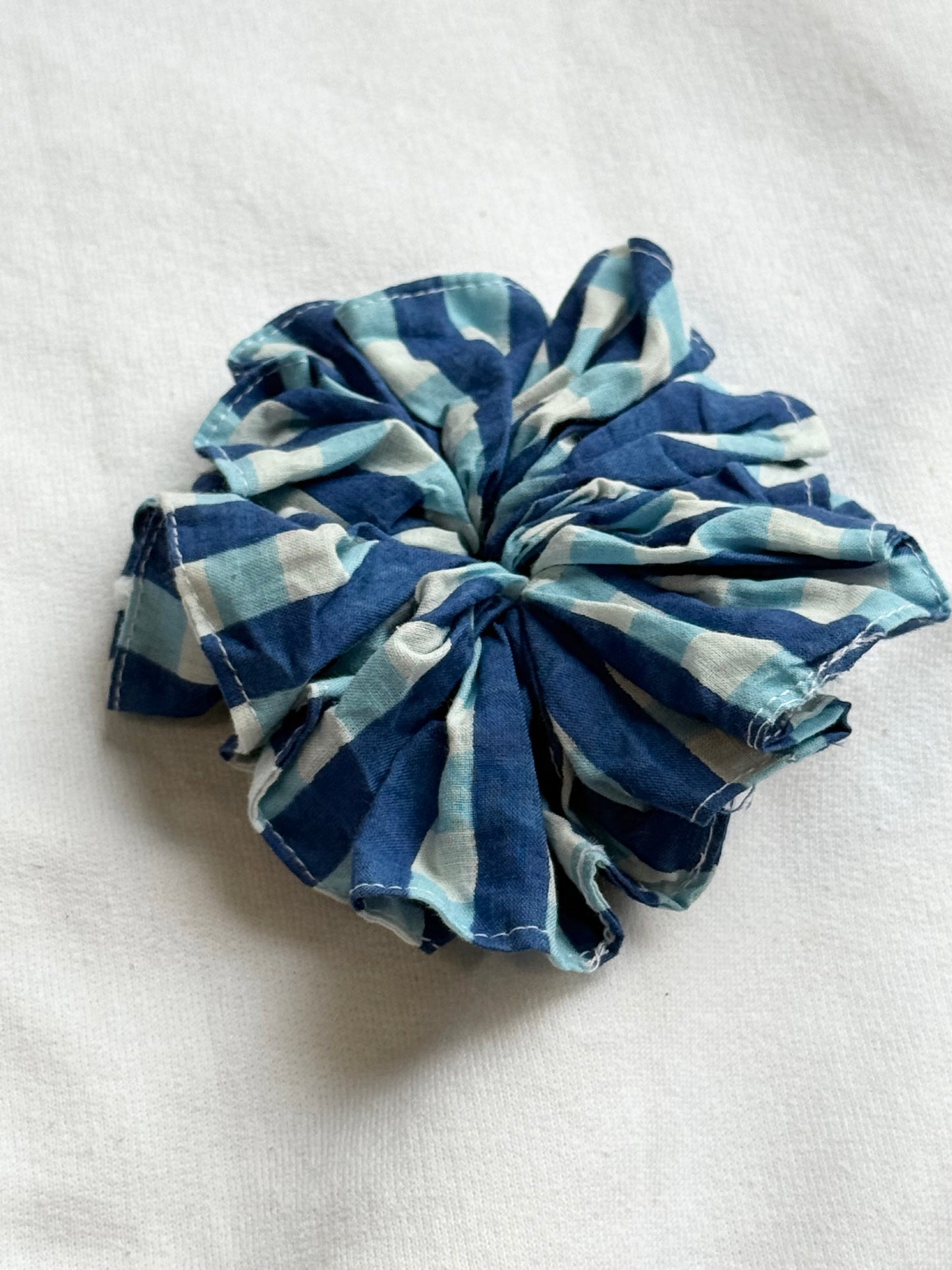 Medium cotton handmade blockprint scrunchies