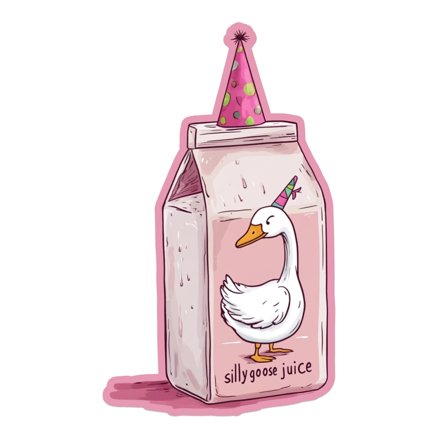 Silly Goose Juice | Funny | Waterproof Sticker | 3"