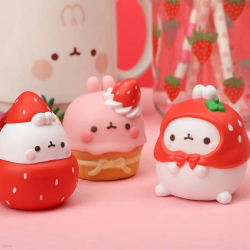 Molang loves strawberries Random Figure Box - Lucia's K-Wonderland