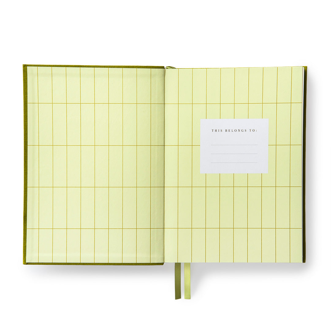 Olive Green Fabric Daily Planner