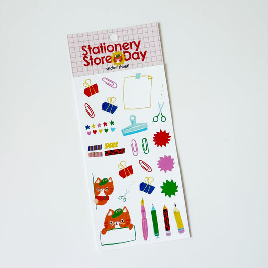 Stationery store day ‘26 Cat Cashier Sticker Sheet SSD