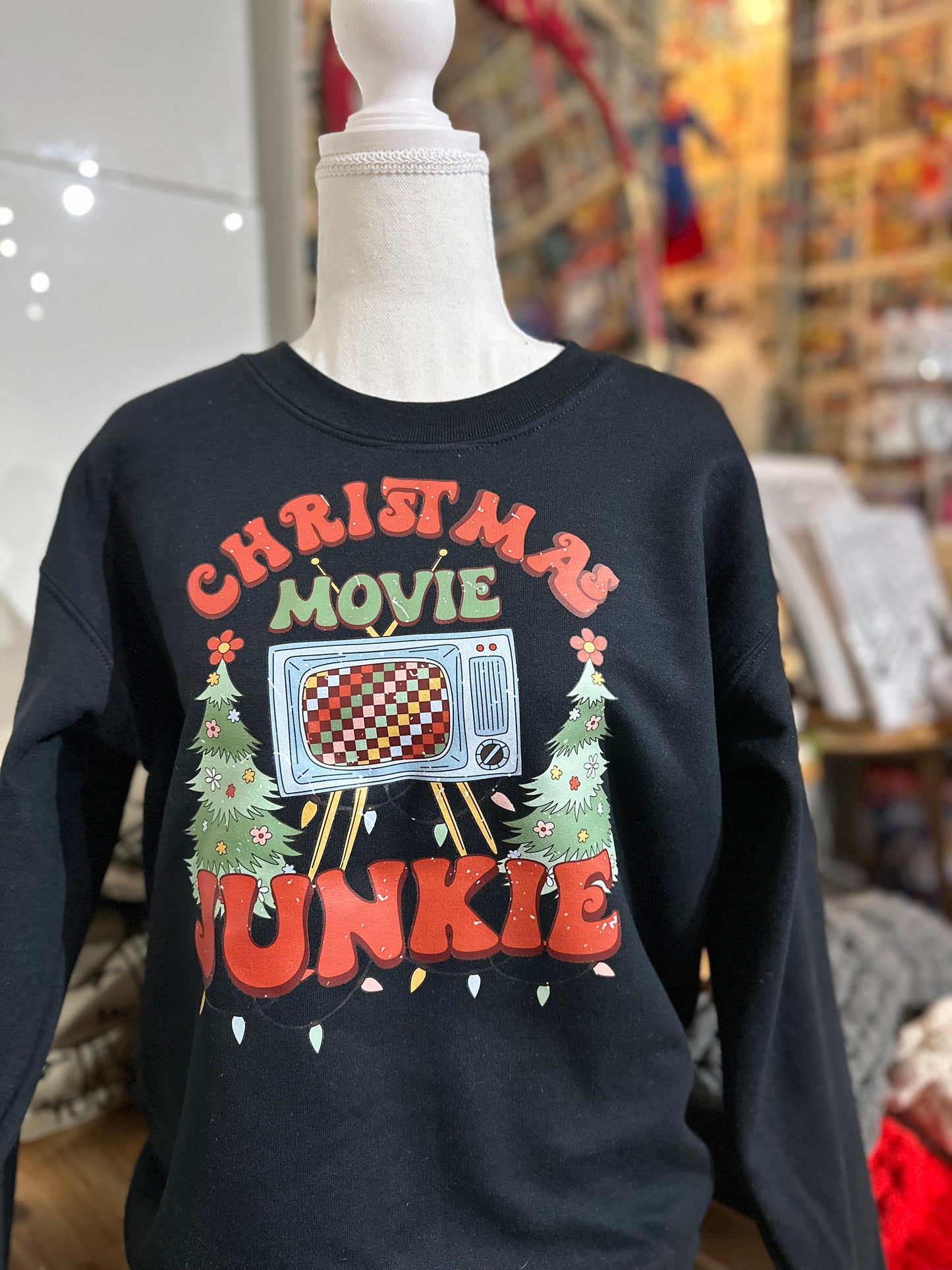 Christmas movie junkie crewneck