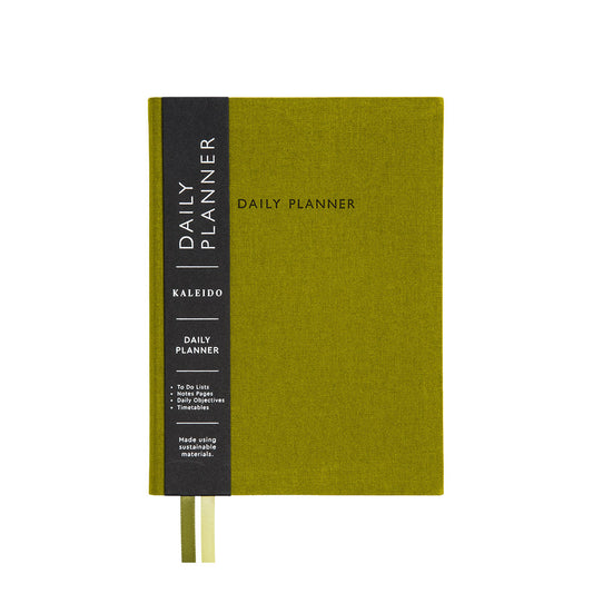 Olive Green Fabric Daily Planner