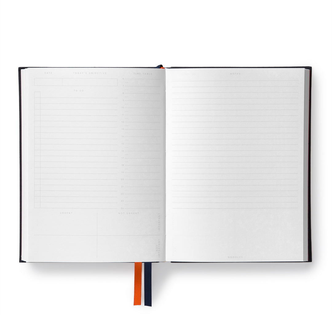 Off Black Fabric Daily Planner