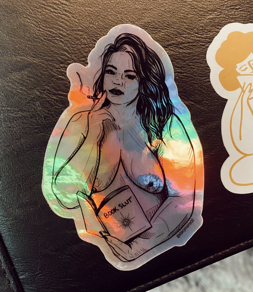 BOOK SLUT HOLOGRAPHIC STICKER