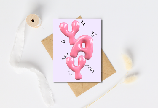 YAY - Congratulations - greeting card