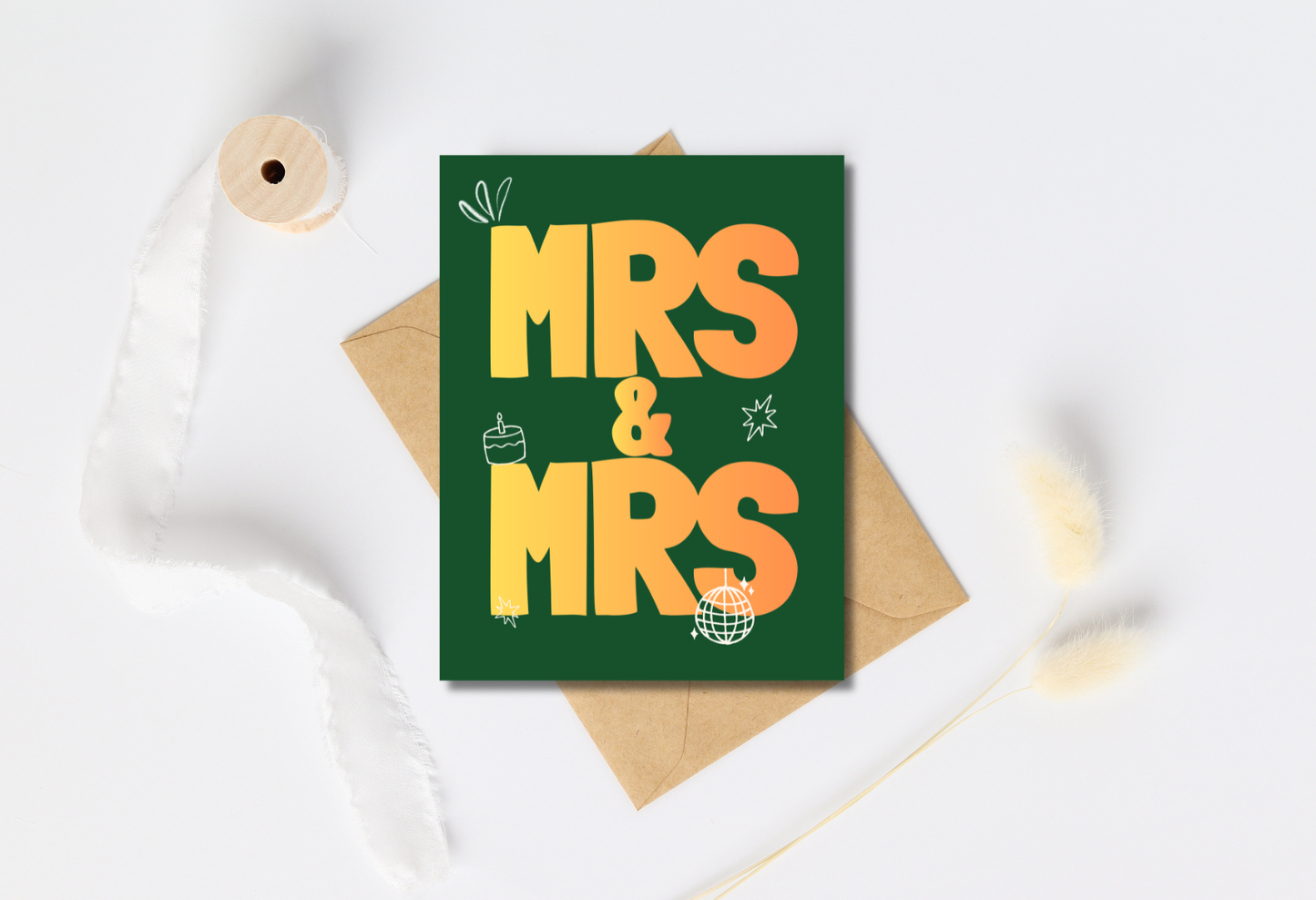 Mrs & Mrs - Wedding- greeting card