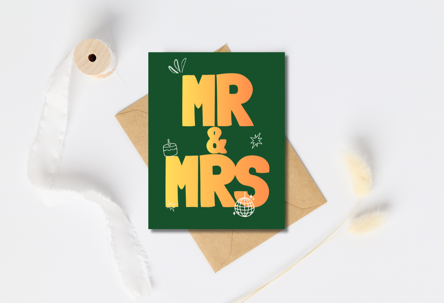 Mr & Mrs - Wedding- greeting card