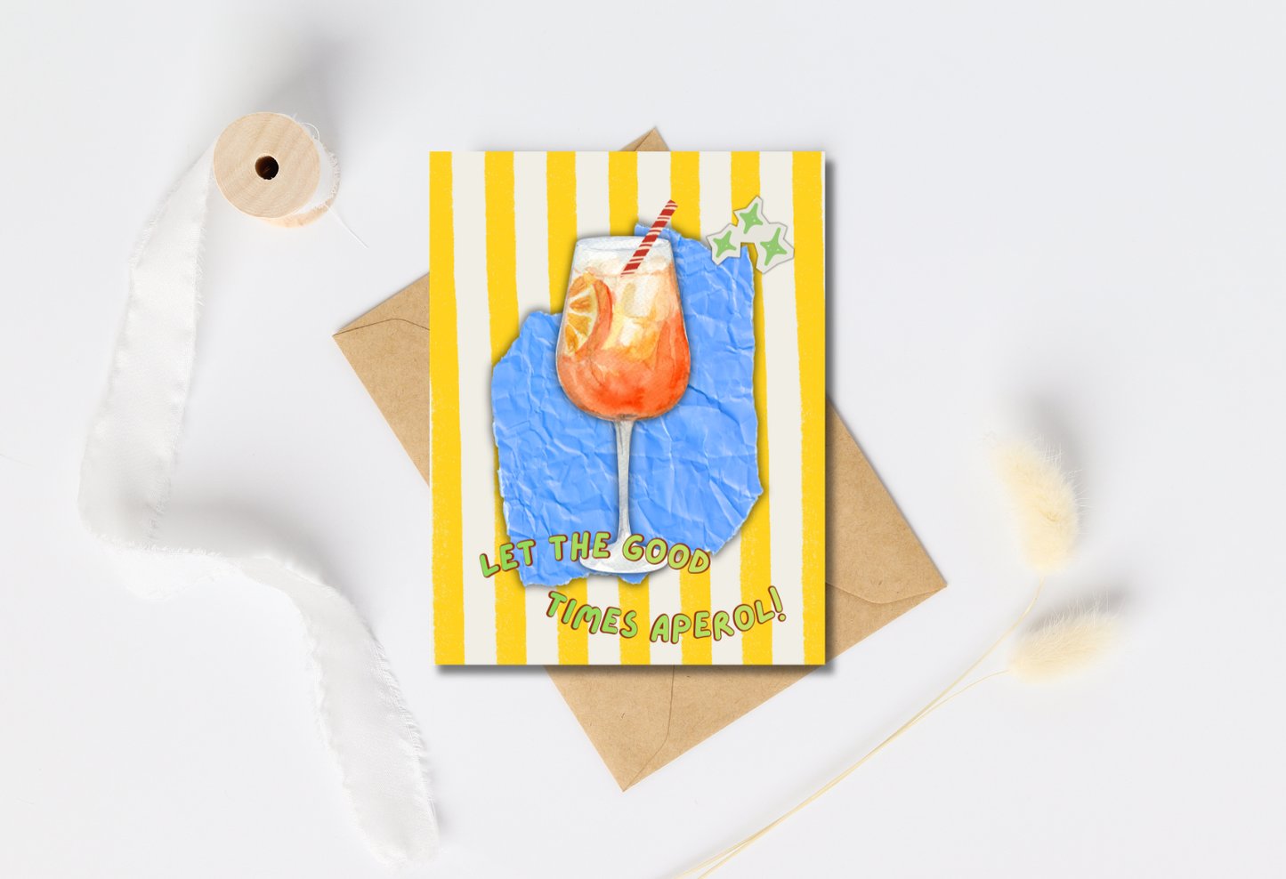 Let the good times Aperol - Aperol Spritz - Cocktail greeting card