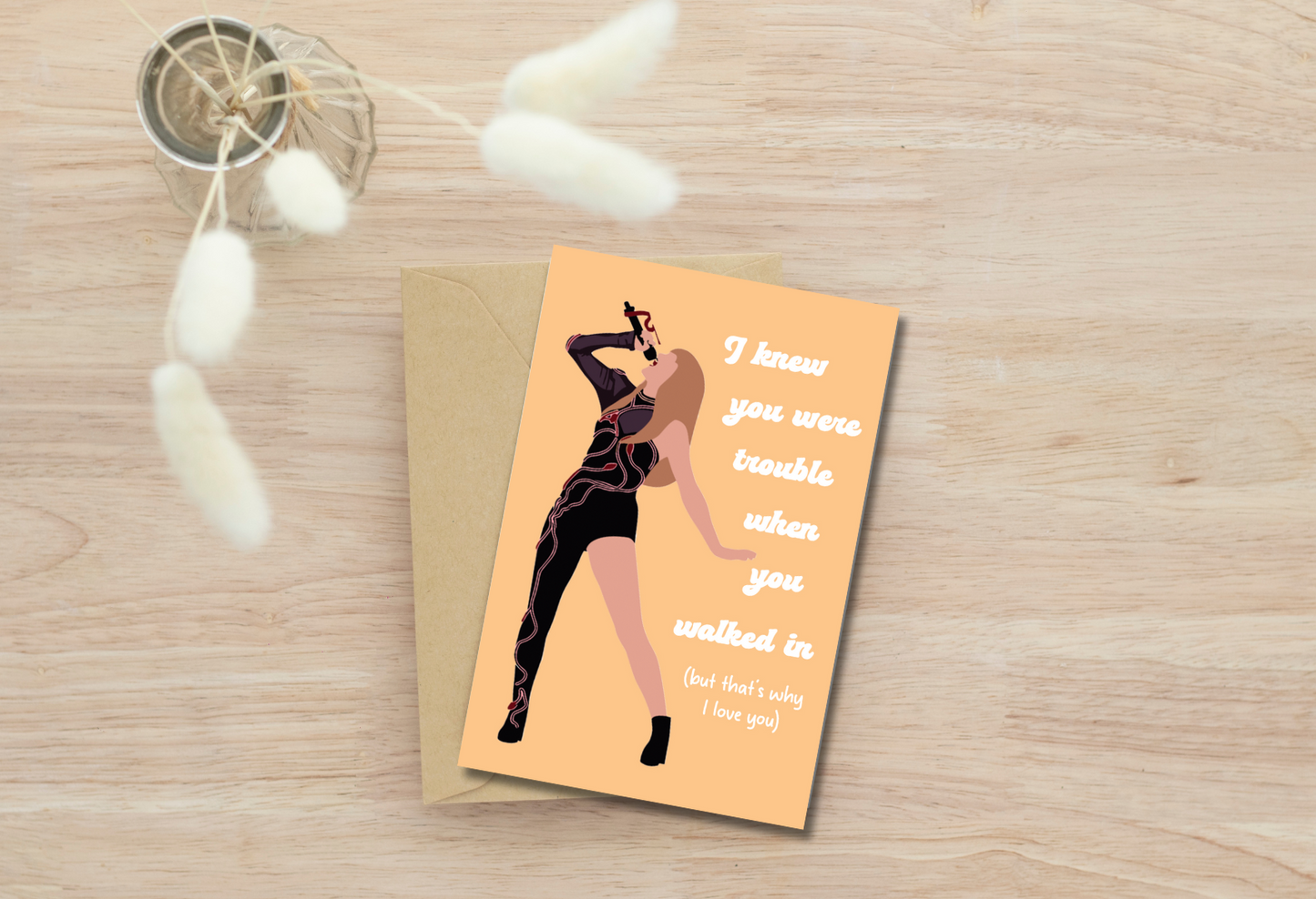 I knew you were trouble - Taylor Swift Greeting card