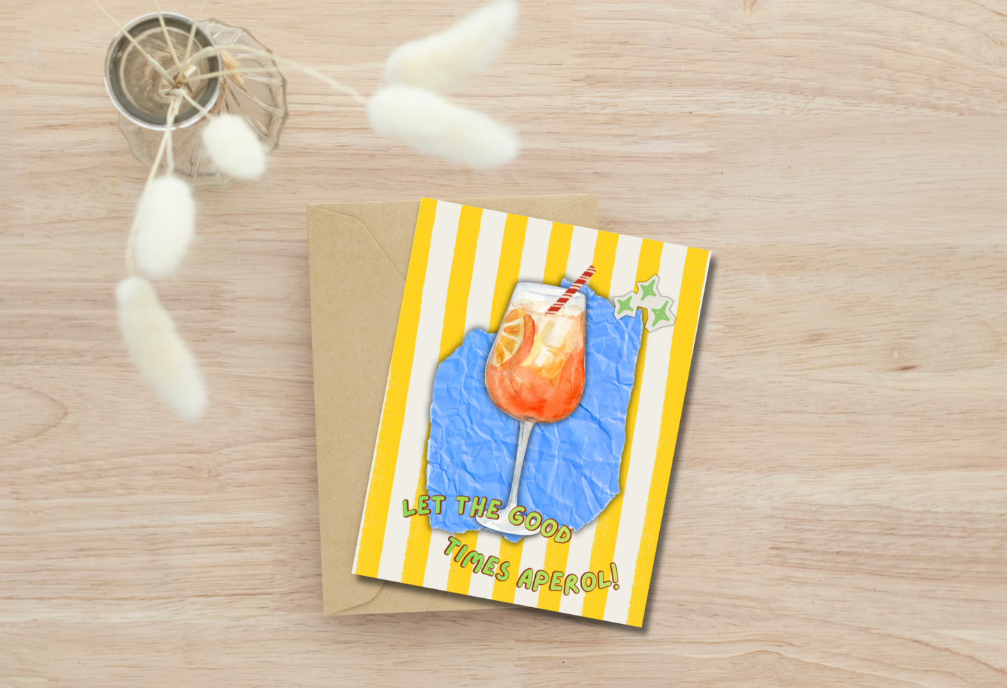 Let the good times Aperol - Aperol Spritz - Cocktail greeting card