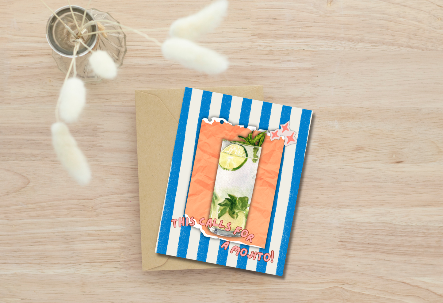 This calls for a mojito- Cocktail greeting card