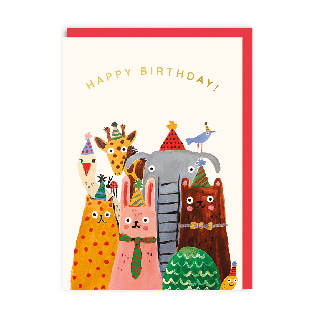 Animals Group Birthday Card