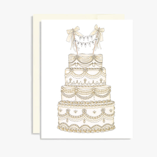 Wedding cake greeting card