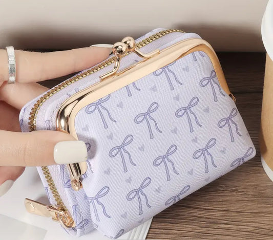 Purple Bows wallet