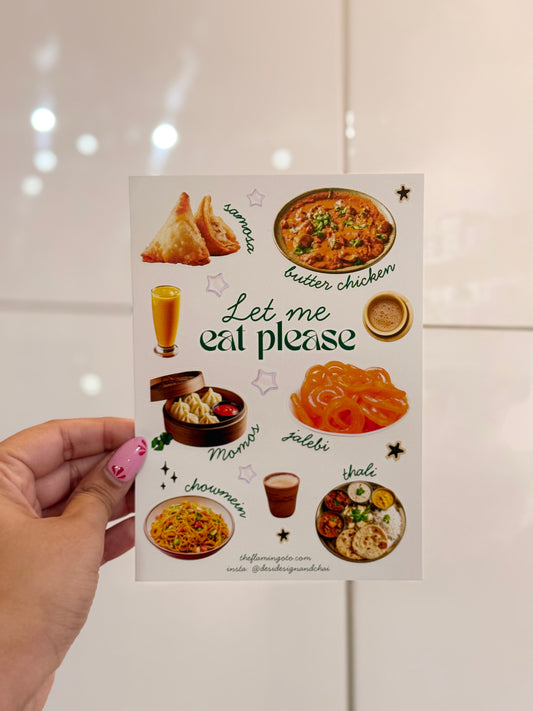 Let me eat please - Asian foods sticker sheet.