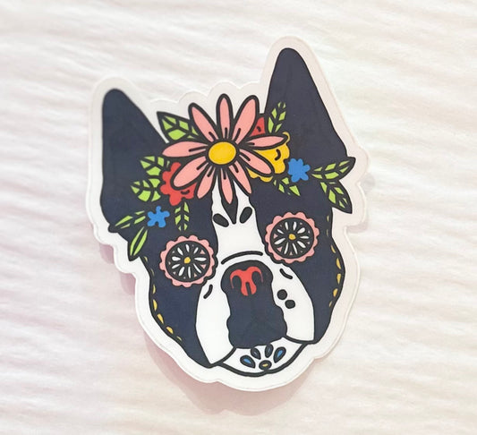 Flower crown dog