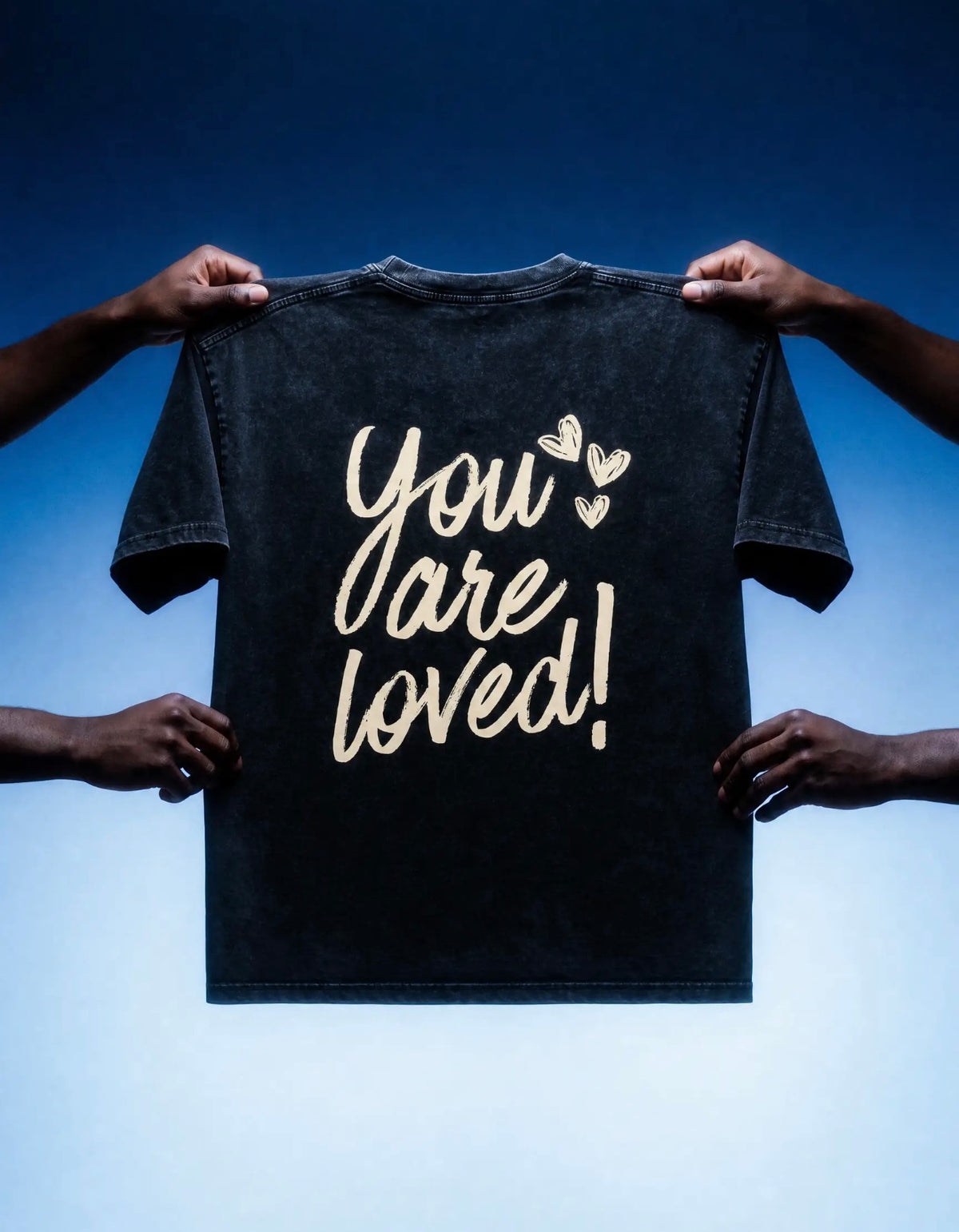 “You are loved” snow washed oversized tee