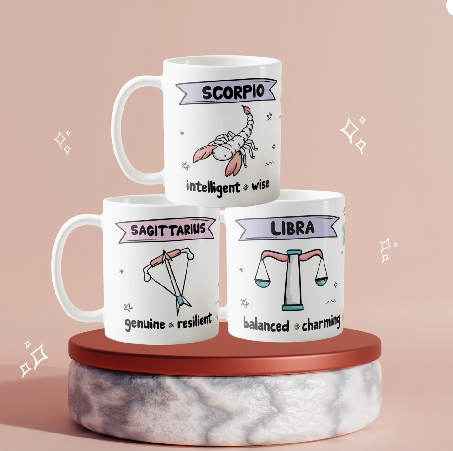 Full Wrap Zodiac Mugs | Self Love | Affirmation Mugs | 11 oz