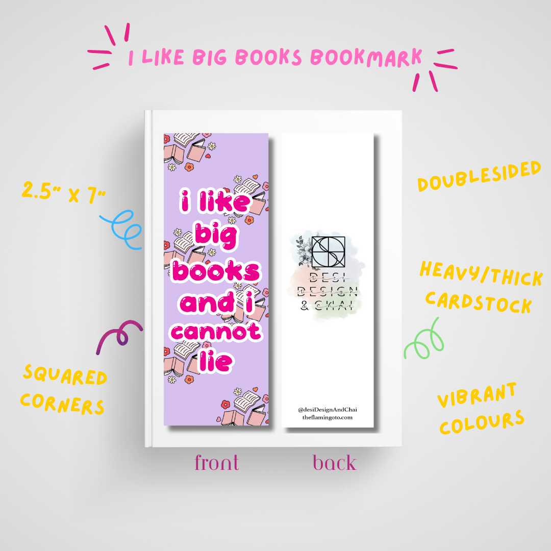 I like big books and i cannot lie bookmark