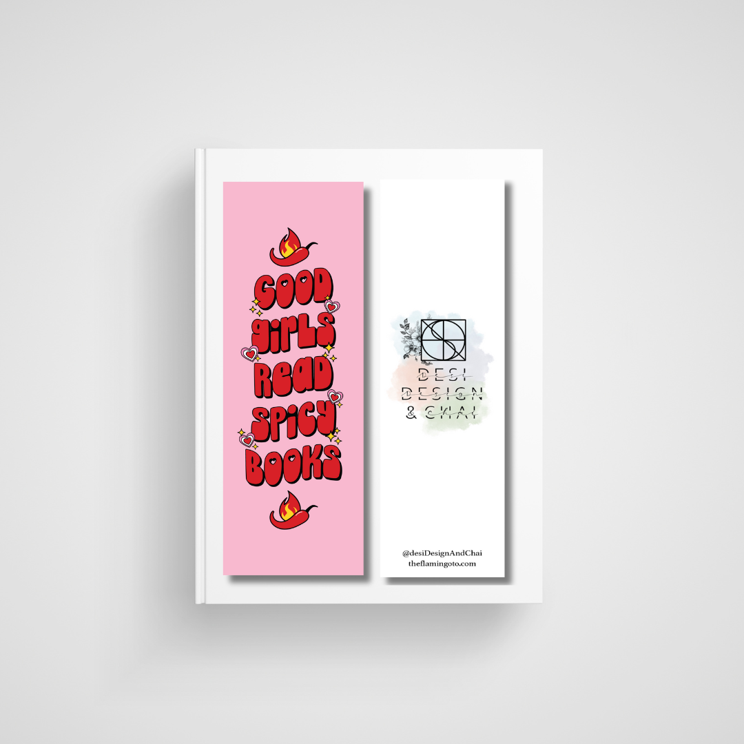 Good girls read spicy books bookmark