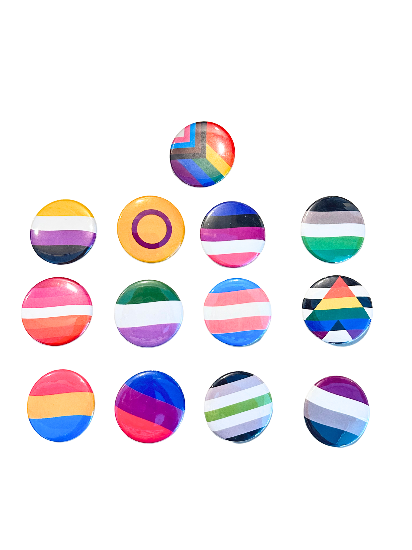 Pride flag button pins