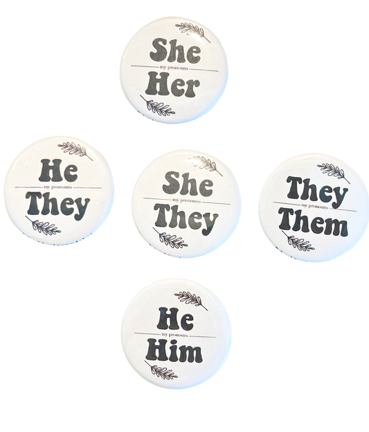 Pronoun button pins