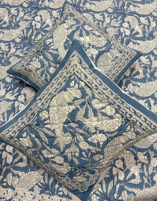 Handmade, blockprinted Quilted Cushion covers (Copy)