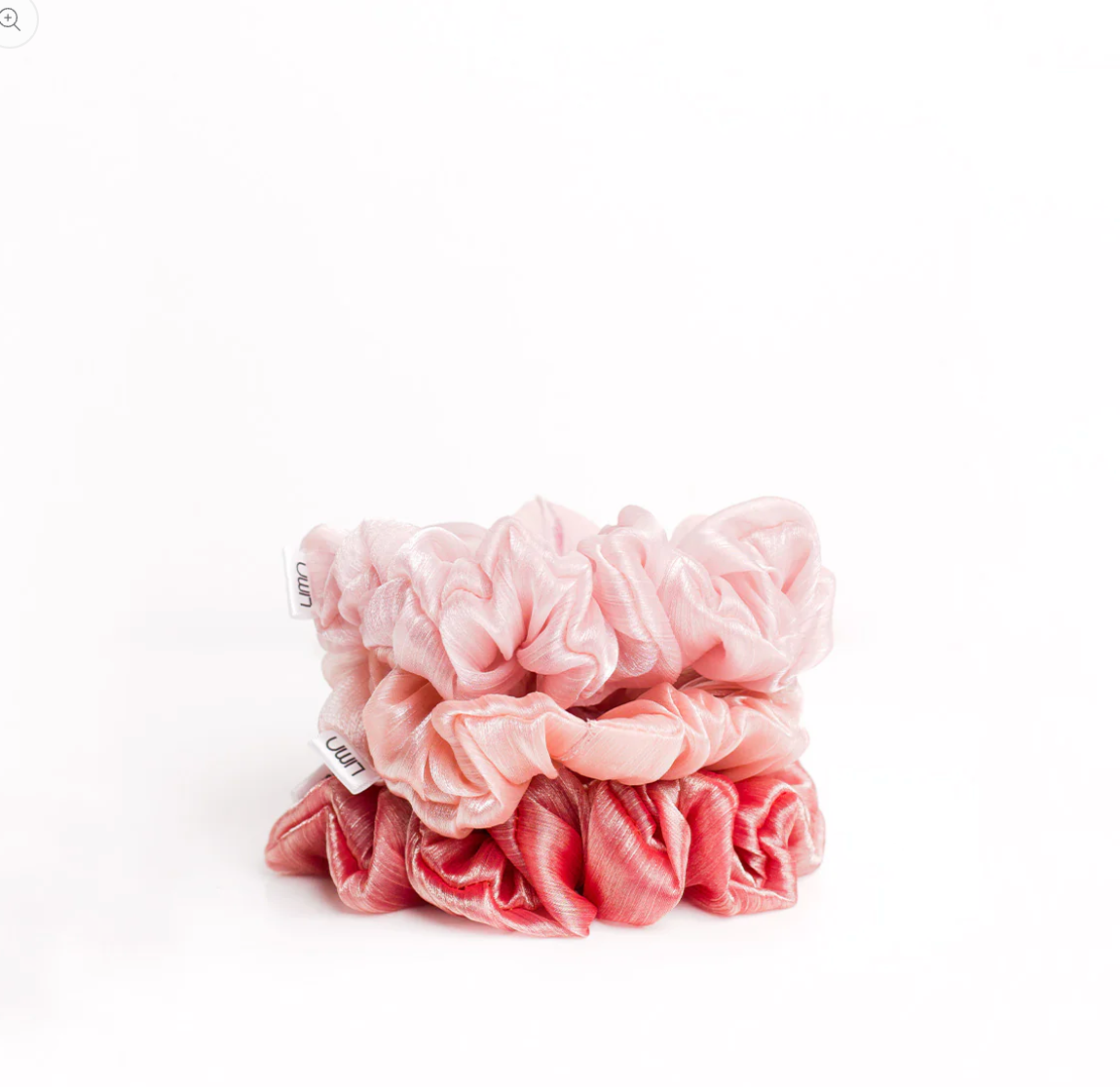 LIMN Cotton wrinkle crush scrunchies