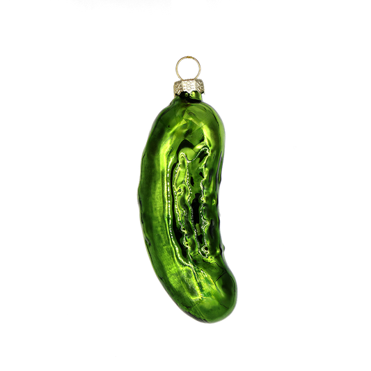 Green dill pickle ornament