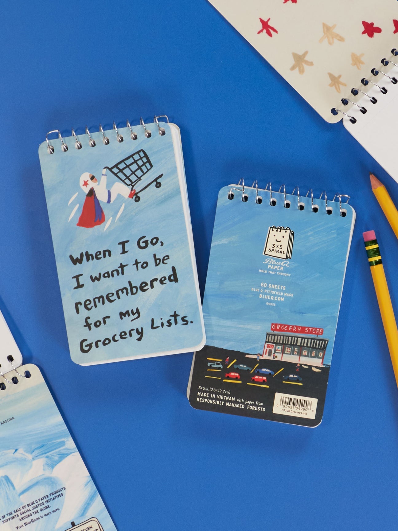 When I Go, I Want To Be Remembered For My Grocery Lists 3x5 Spiral Notebook