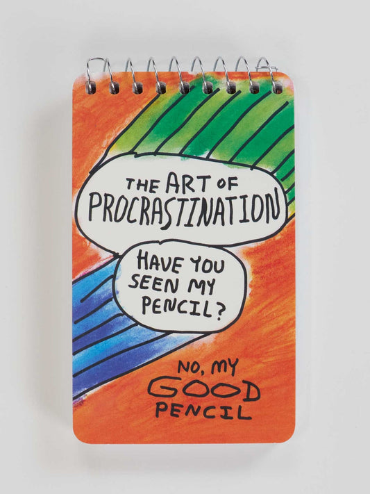 The Art Of Procrastination. Have You Seen My Pencil? No, My Good Pencil 3x5 Spiral Notebook