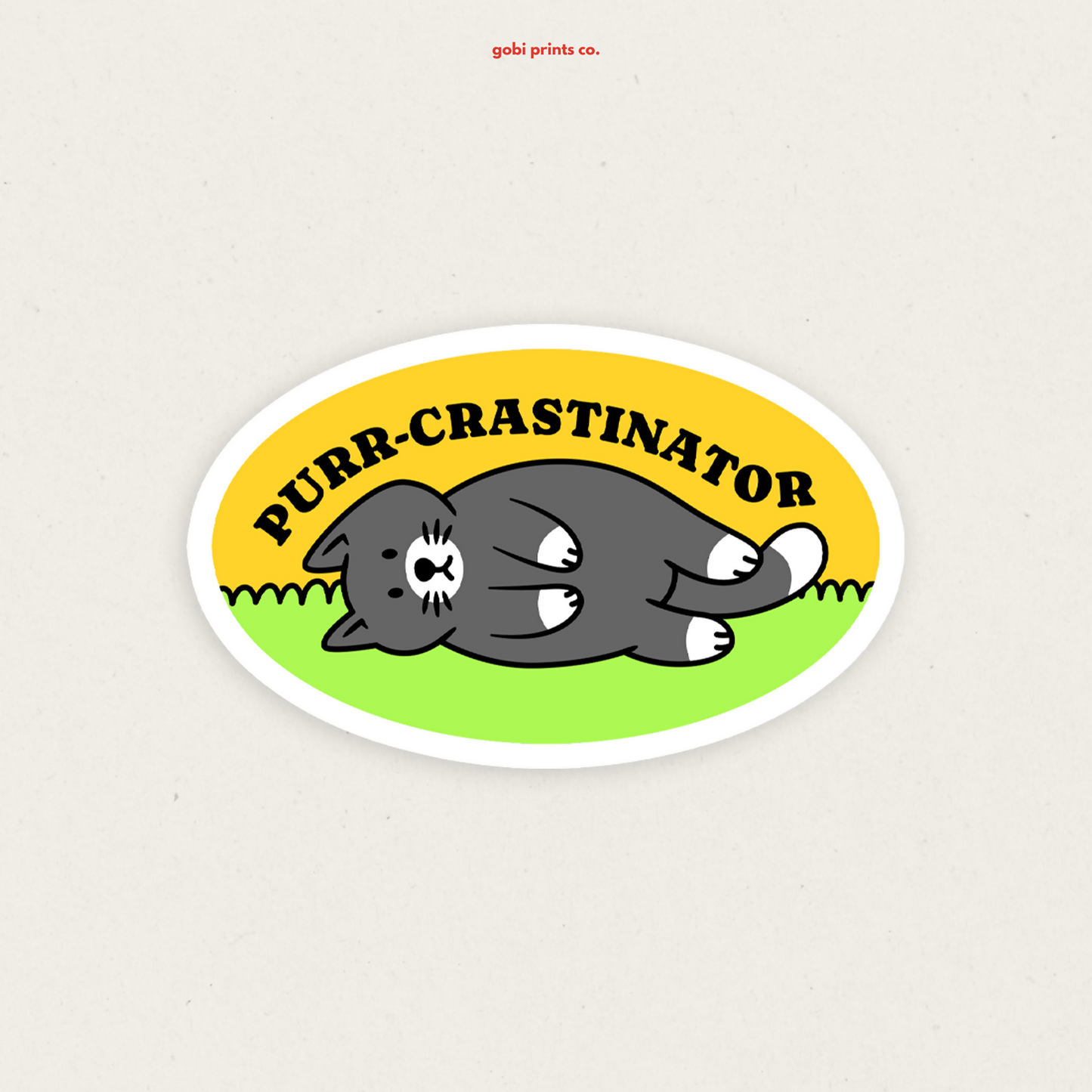 GBC - S20 Purr-crastinator vinyl sticker