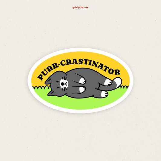 GBC - S20 Purr-crastinator vinyl sticker