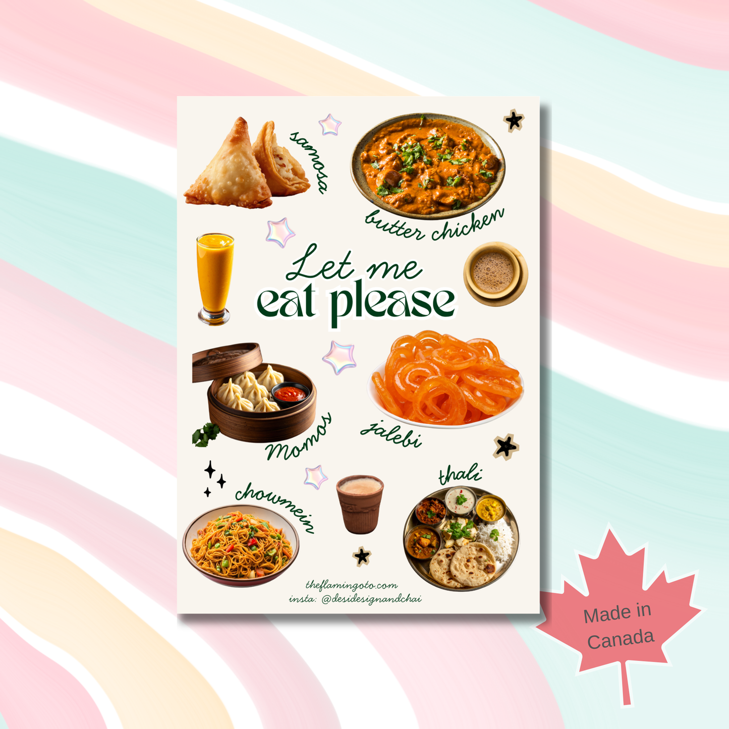 Let me eat please - Asian foods sticker sheet.