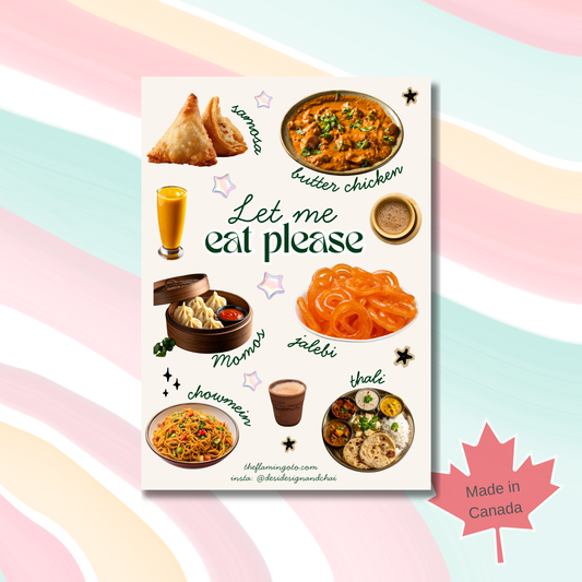Let me eat please - Asian foods sticker sheet.