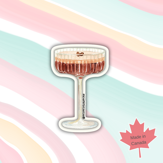 Espresso Martini - waterproof matte vinyl sticker