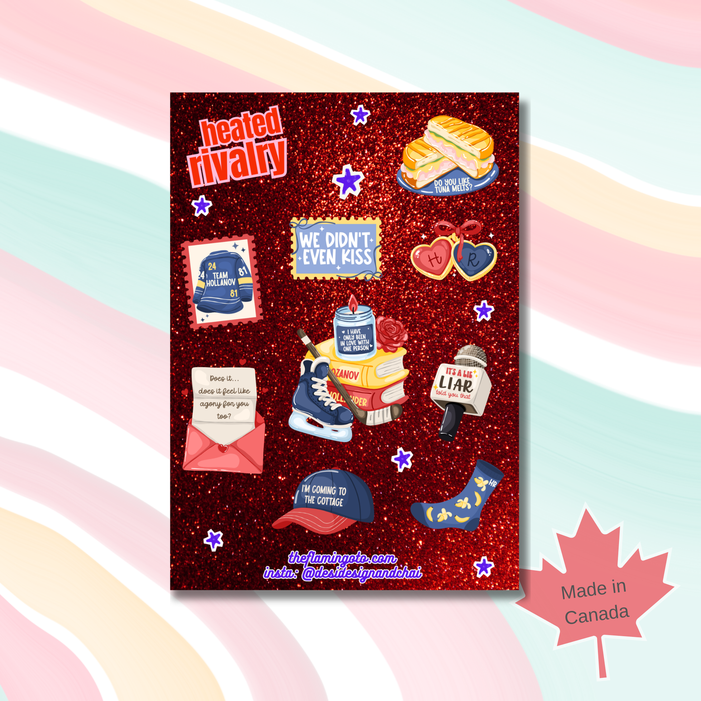 Heated Rivalry - Hockey Romance sticker sheet