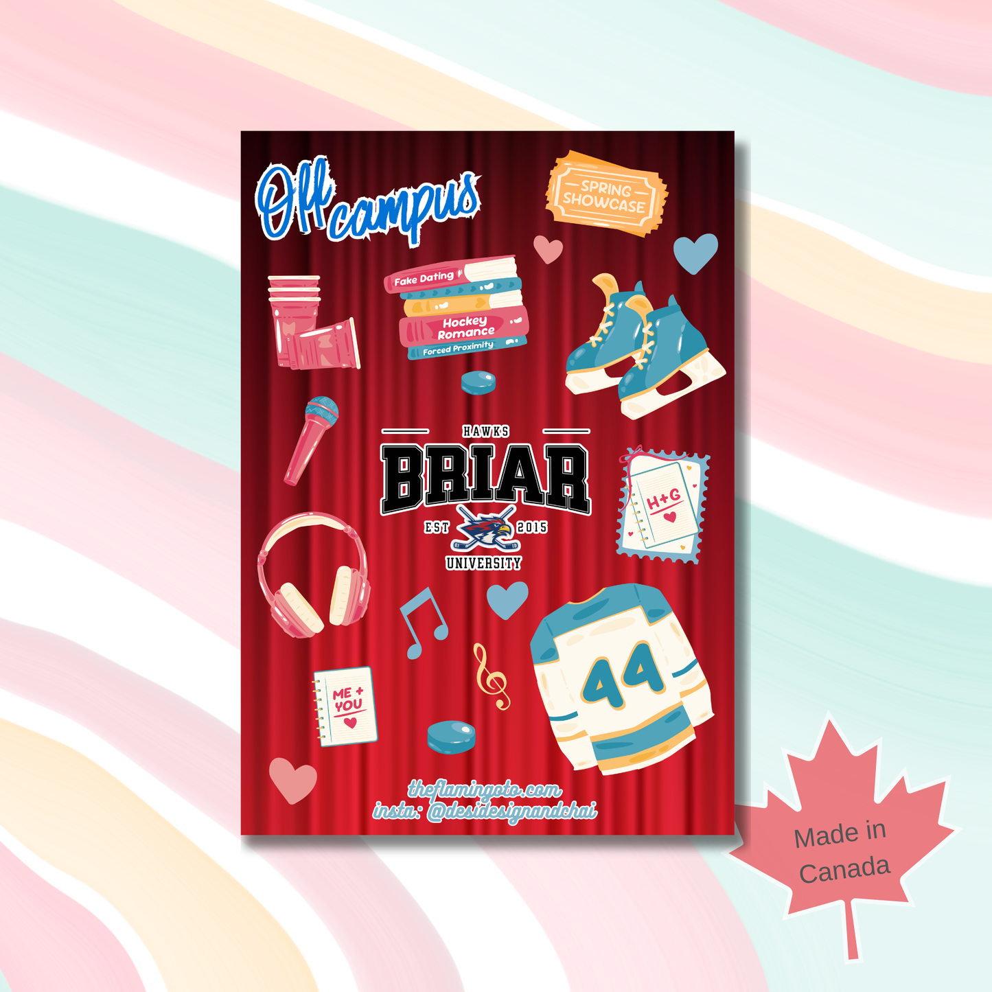 Off Campus - Hockey Romance sticker sheet