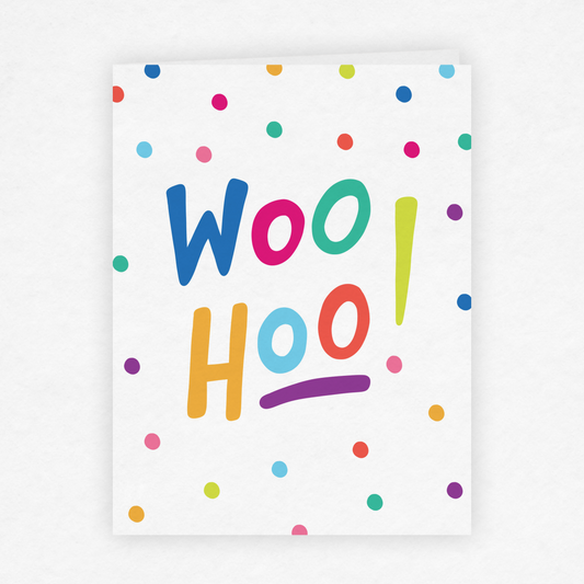 DMB 124 - Woohoo Greeting Card for Graduation, Engagement, Celebration