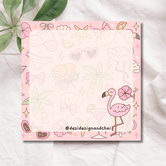 Flamingo summer vibes sticky notes