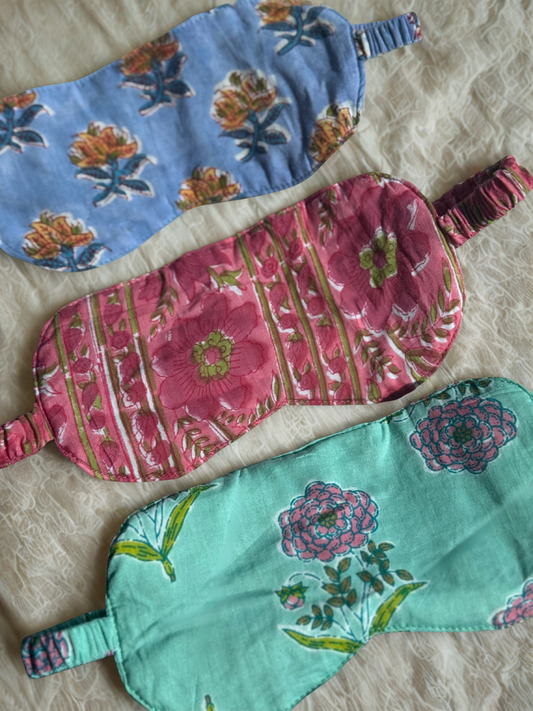 Blockprint Cotton Sleep Mask