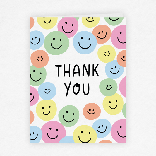 DMB 122 - Thank You Happy Face Greeting Card