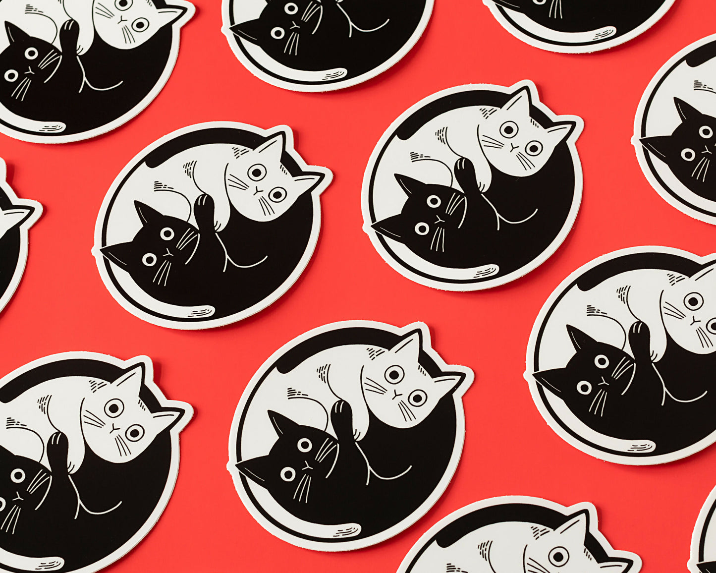 SPL S005 Yin Yang Cats - Sticker