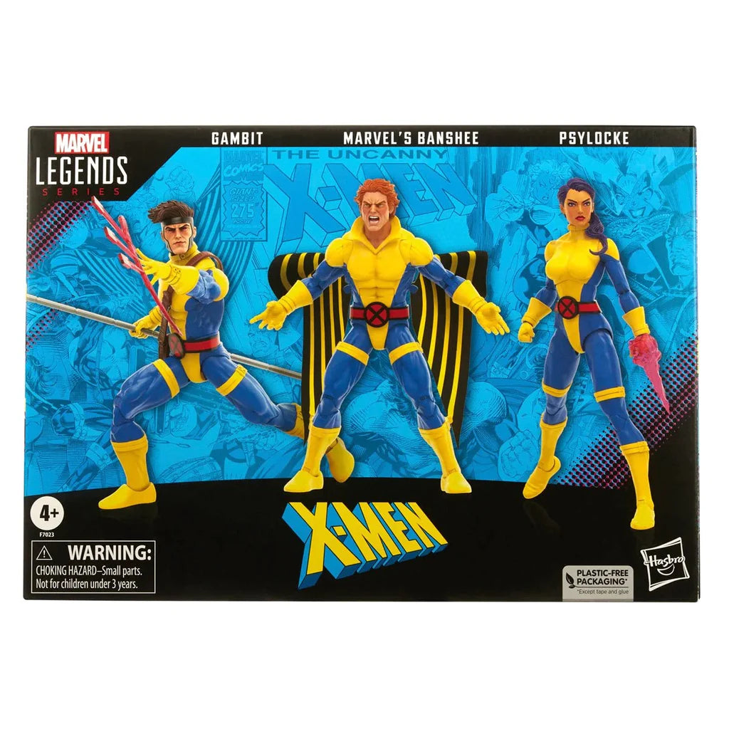 Marvel Legends Series - X-Men 60th Anniversary - Banshee, Gambit, and Psylocke Action Figure Set