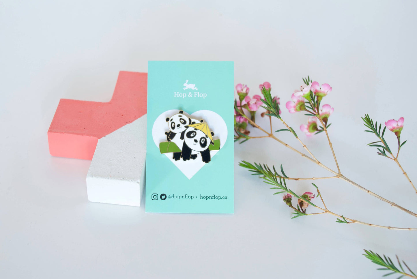 Panda Enamel Pin - Hop & Flop